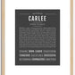 Carlee | Name Art Print