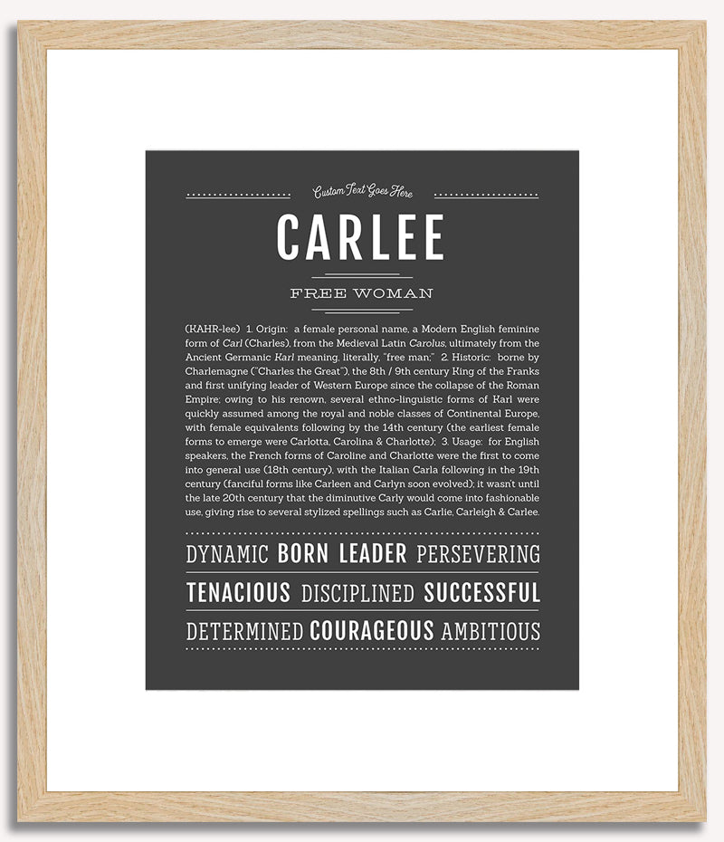 Carlee | Name Art Print