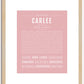 Carlee | Name Art Print