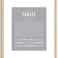 Carlee | Name Art Print