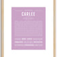 Carlee | Name Art Print