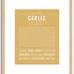 Carlee | Name Art Print