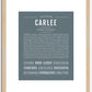 Carlee | Name Art Print