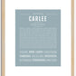 Carlee | Name Art Print