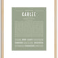 Carlee | Name Art Print