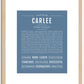 Carlee | Name Art Print