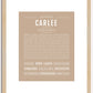 Carlee | Name Art Print