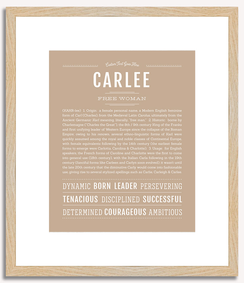 Carlee | Name Art Print