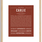 Carlie | Name Art Print