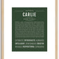 Carlie | Name Art Print