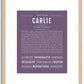 Carlie | Name Art Print