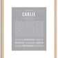 Carlie | Name Art Print