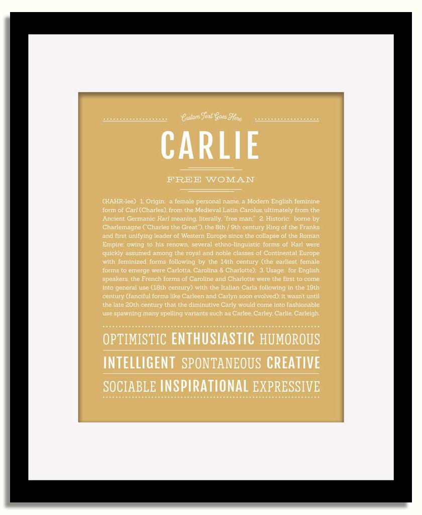 Frame Options | Matte Gold | Black Frame, Matted