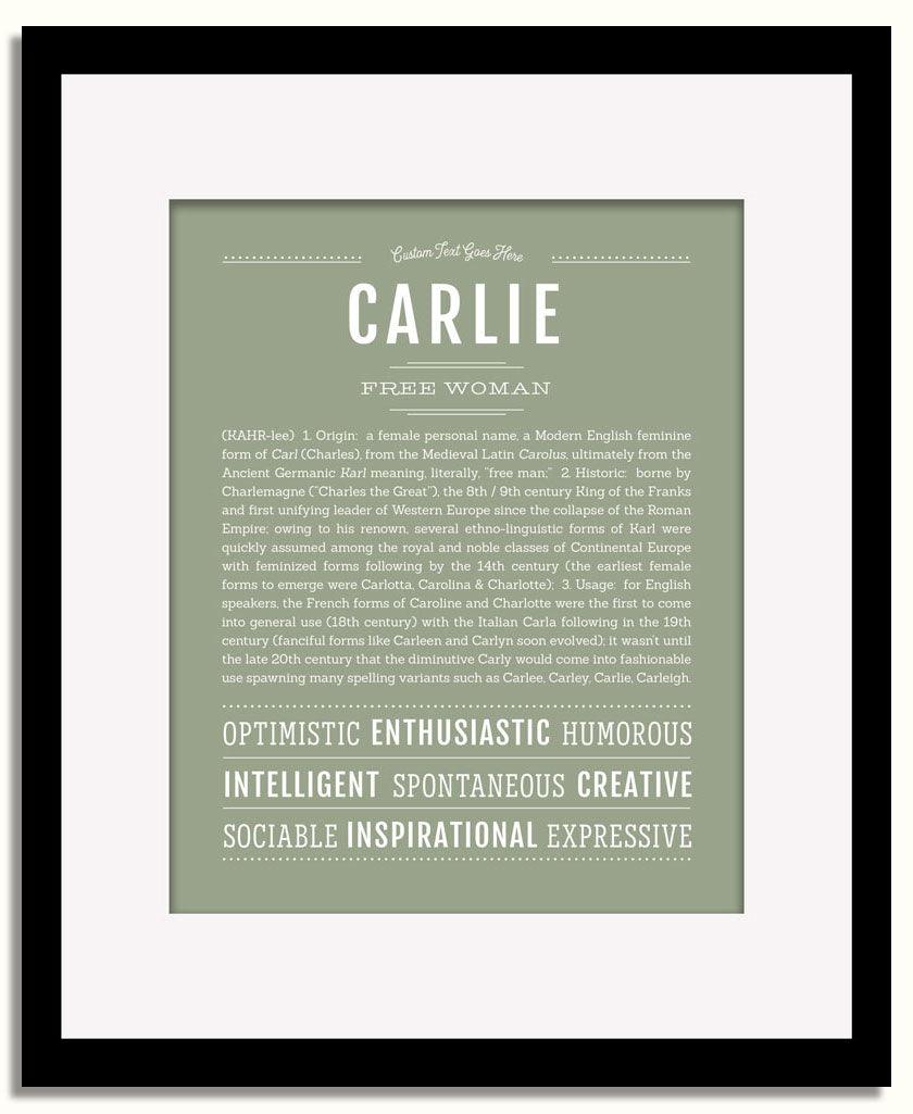 Frame Options | Sage | Black Frame, Matted