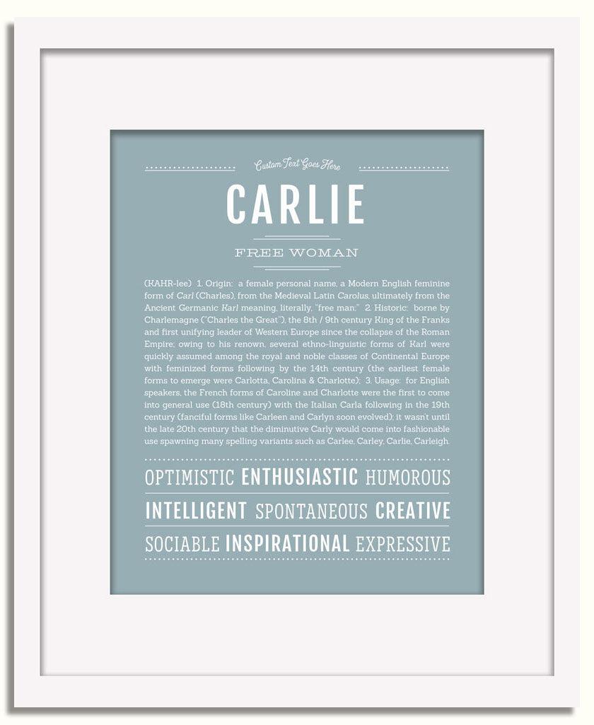 Frame Options | Powder Blue | White Frame, Matted