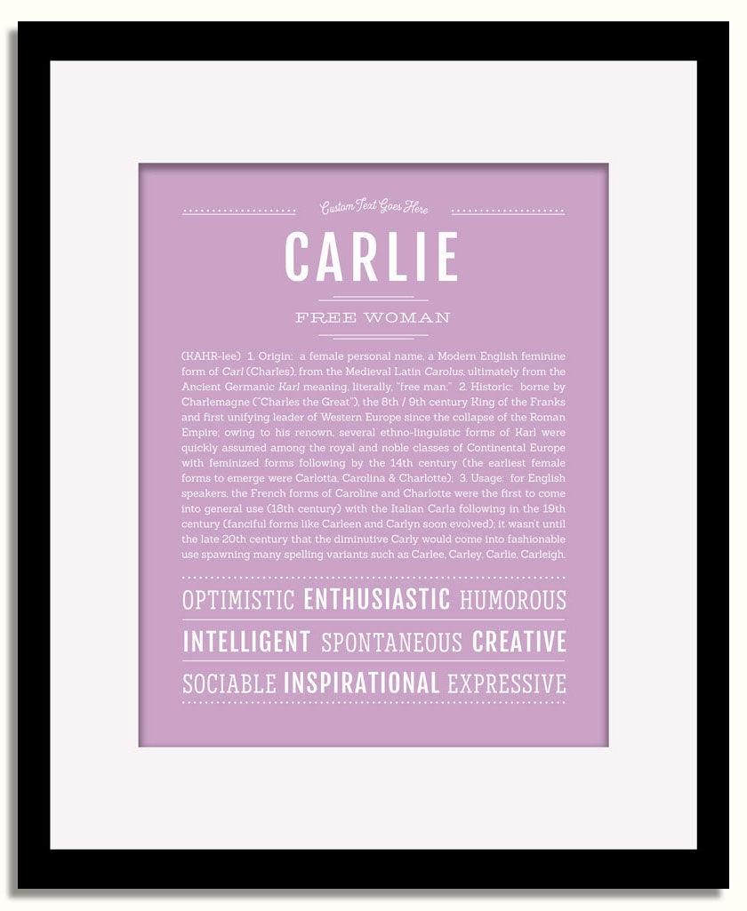 Frame Options | Lilac | Black Frame, Matted