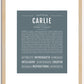 Carlie | Name Art Print