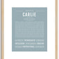 Carlie | Name Art Print