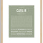 Carlie | Name Art Print