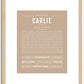 Carlie | Name Art Print