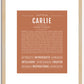 Carlie | Name Art Print