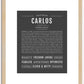 Carlos | Name Art Print