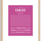 Carlos | Name Art Print