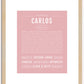 Carlos | Name Art Print