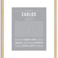 Carlos | Name Art Print