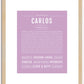 Carlos | Name Art Print