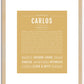 Carlos | Name Art Print