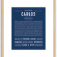 Carlos | Name Art Print