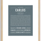 Carlos | Name Art Print