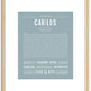 Carlos | Name Art Print