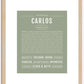 Carlos | Name Art Print