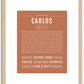 Carlos | Name Art Print