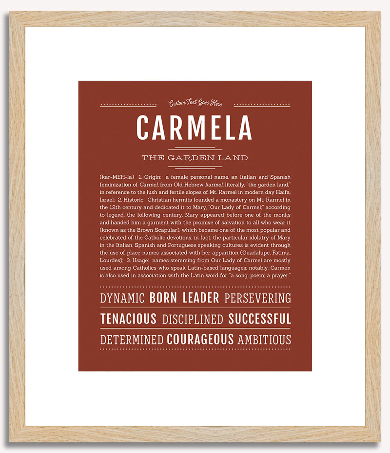 Carmela | Name Art Print