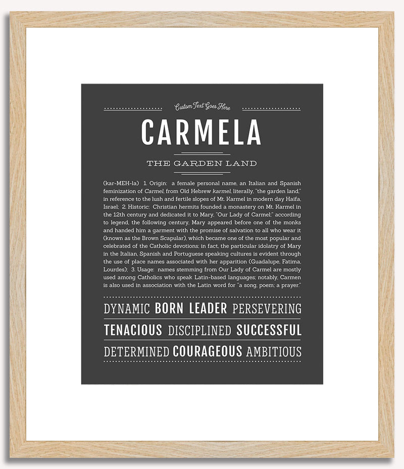 Carmela | Name Art Print