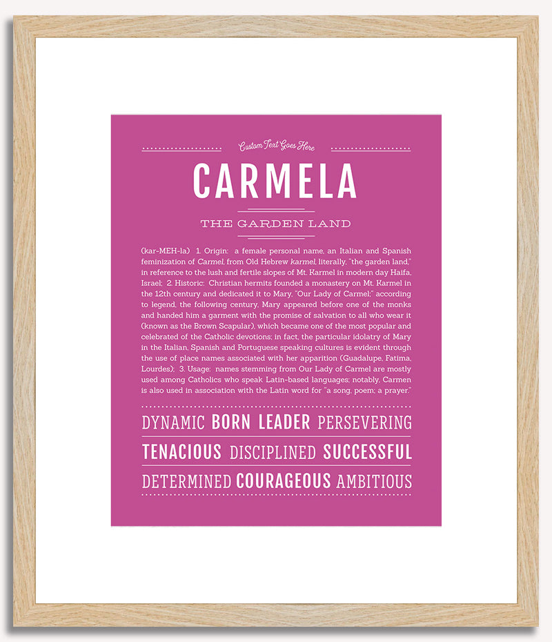 Carmela | Name Art Print