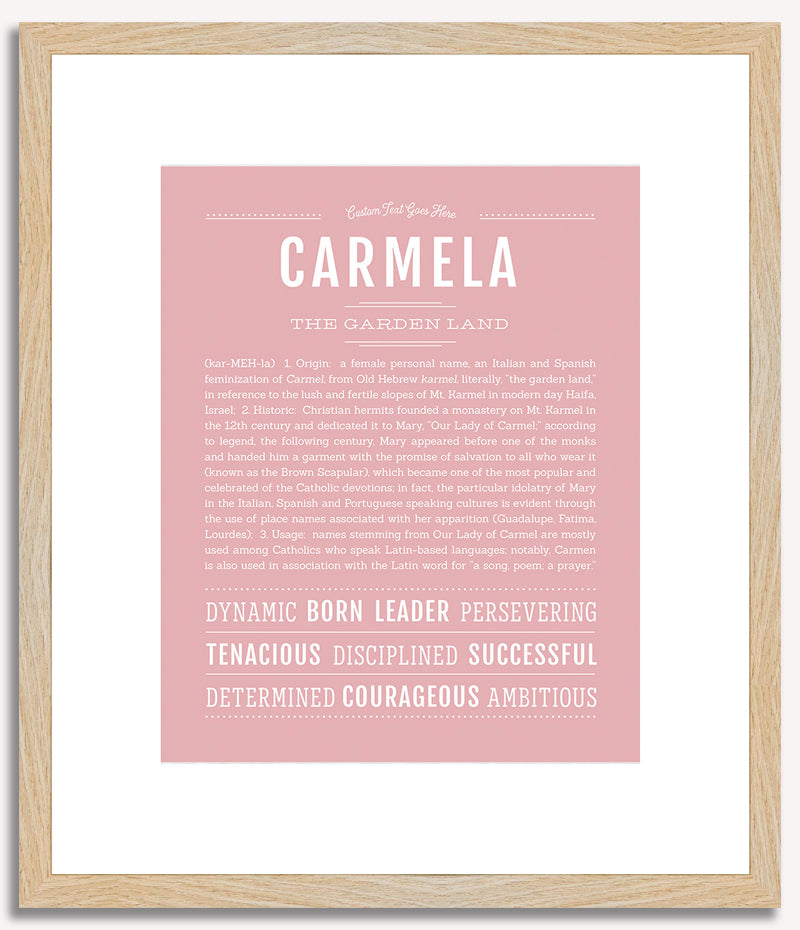 Carmela | Name Art Print