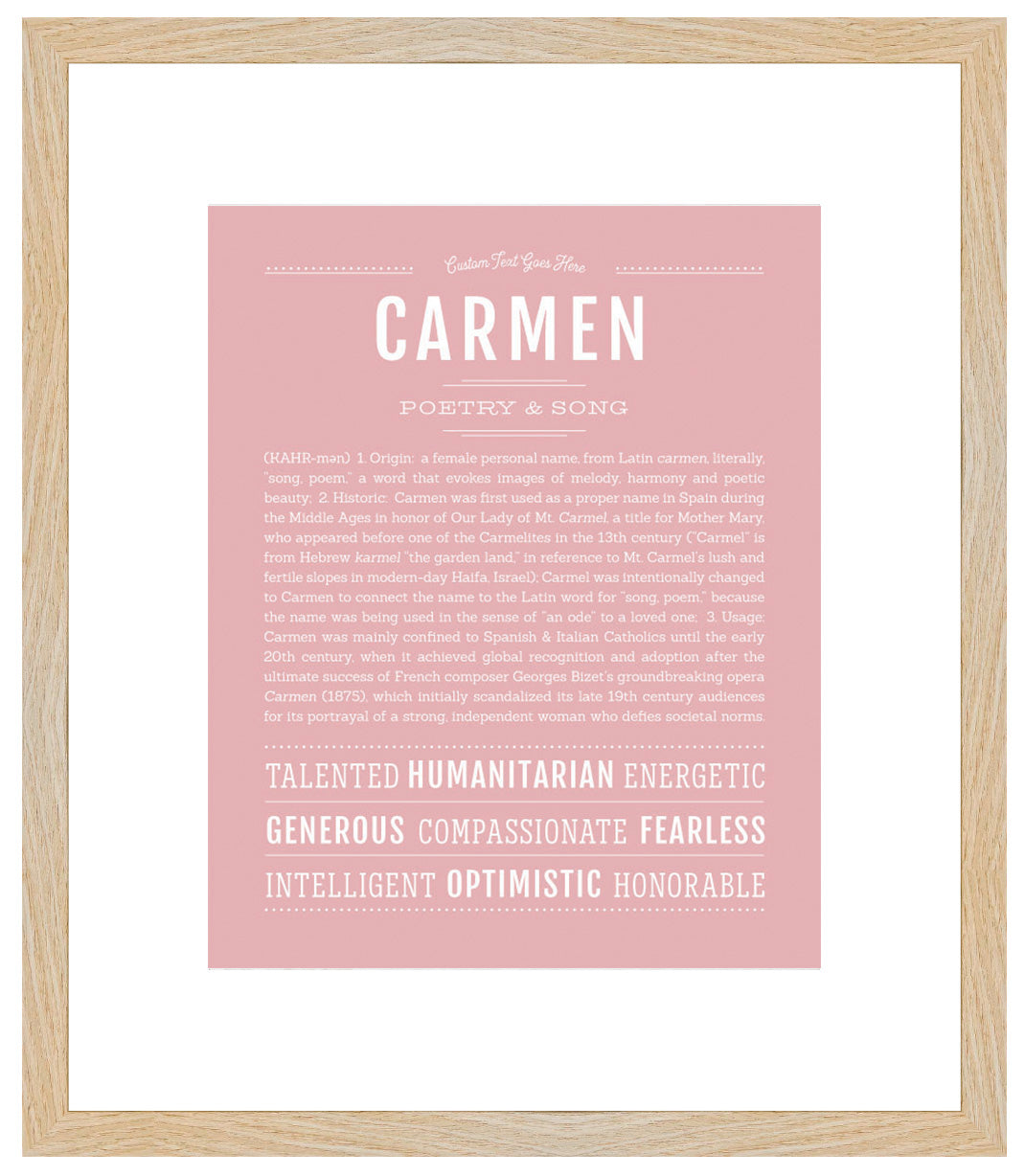 Frame Options | Dusty Rose | Maple Frame, Matted