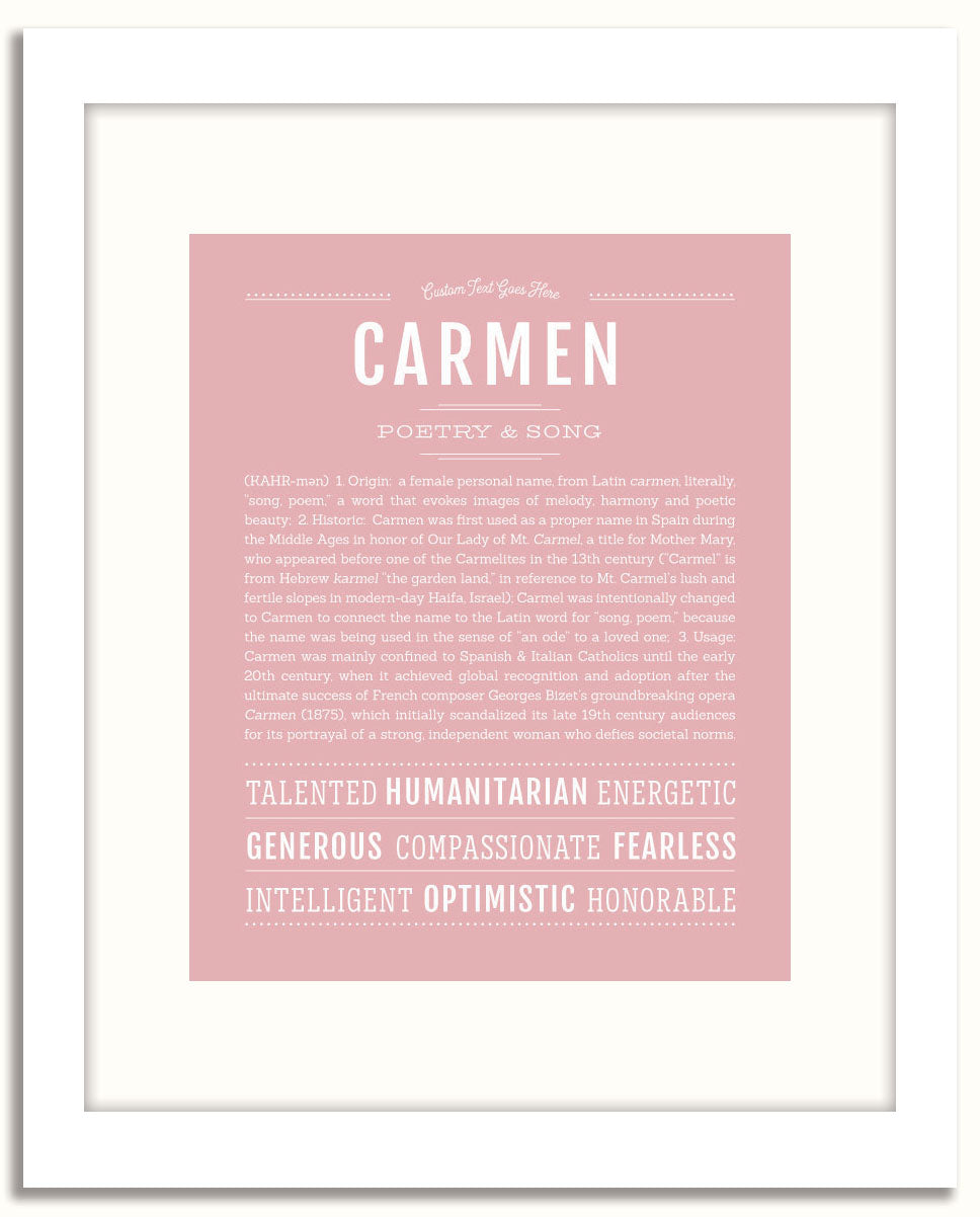 Frame Options | Dusty Rose | White Frame, Matted