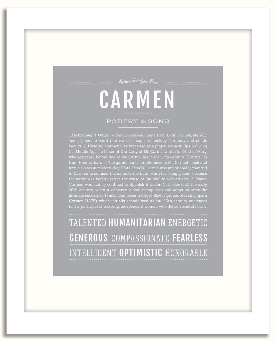 Frame Options | Light Gray | White Frame, Matted