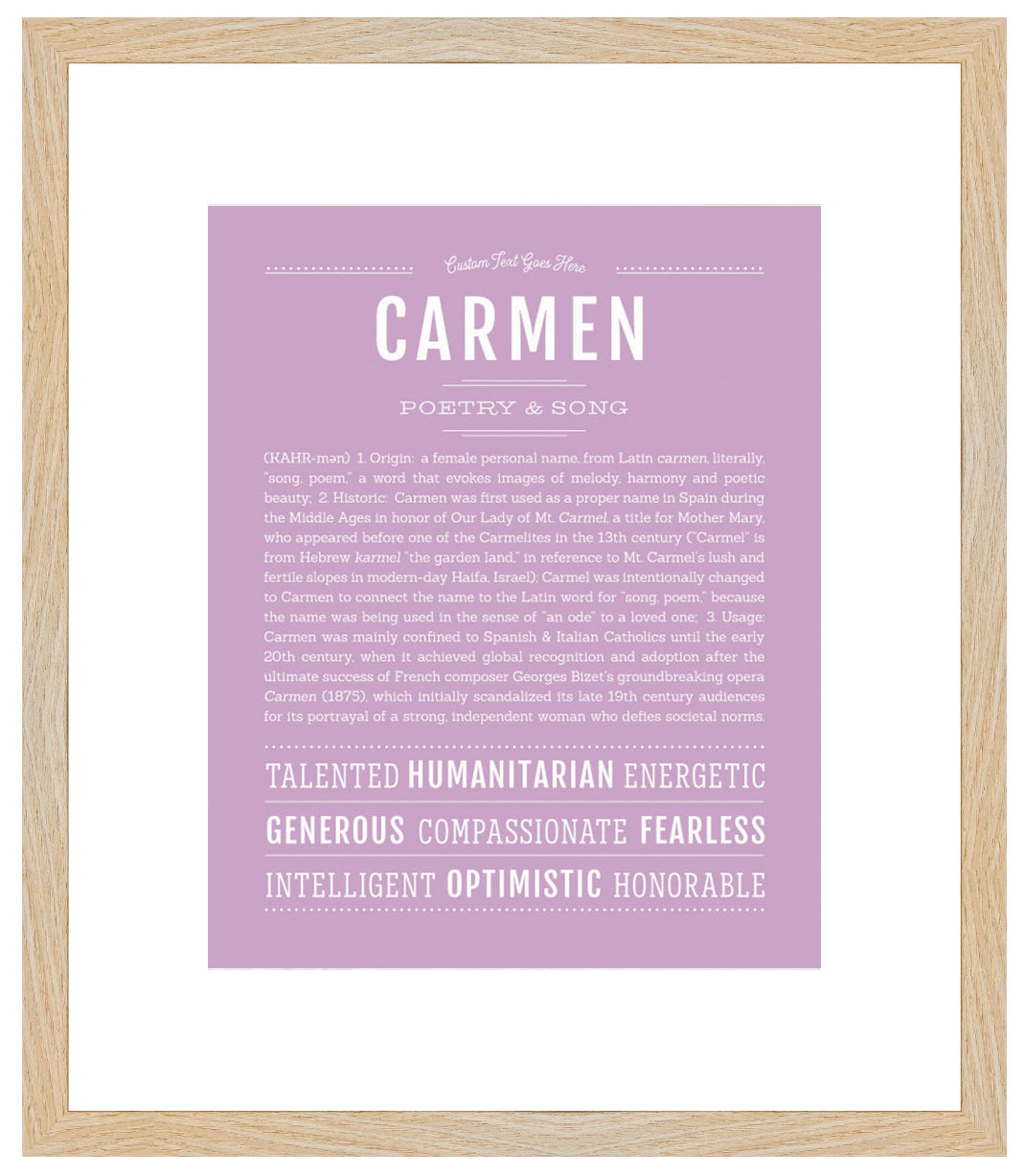 Frame Options | Lilac | Maple Frame, Matted