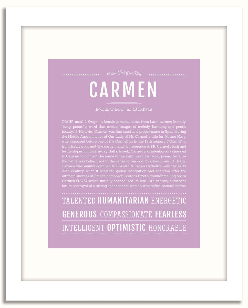 Frame Options | Lilac | White Frame, Matted