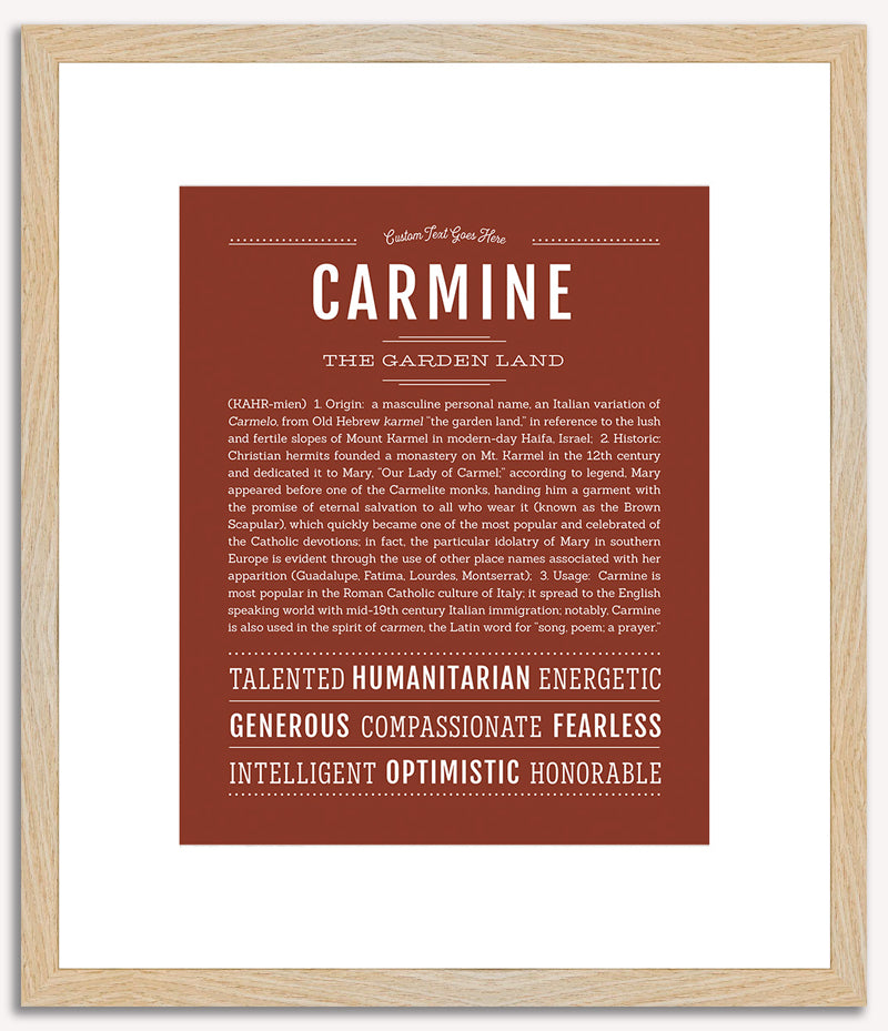 Carmine | Name Art Print