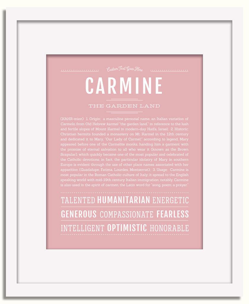 Frame Options | Dusty Rose | White Frame, Matted