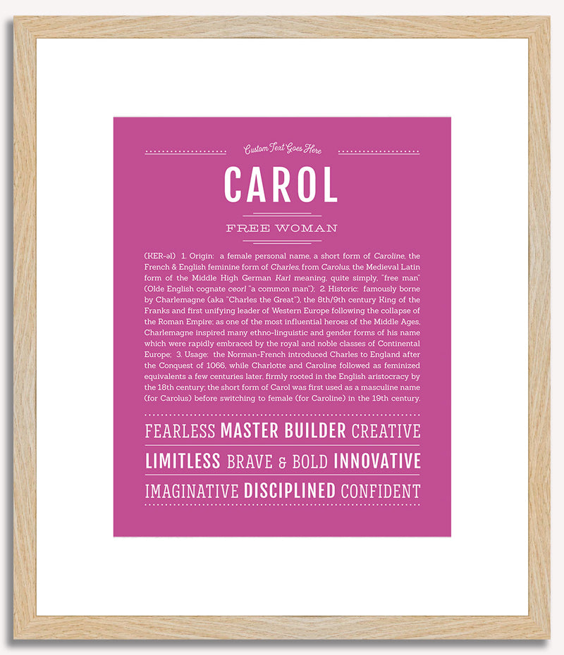 Carol | Name Art Print