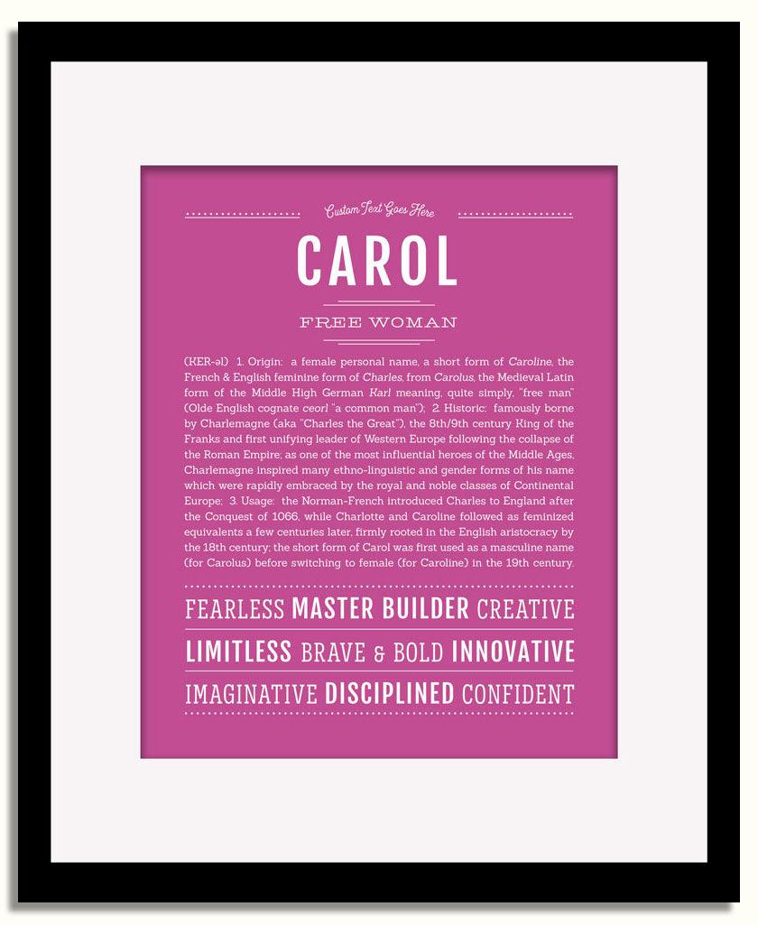 Frame Options | Dark Pink | Black Frame, Matted