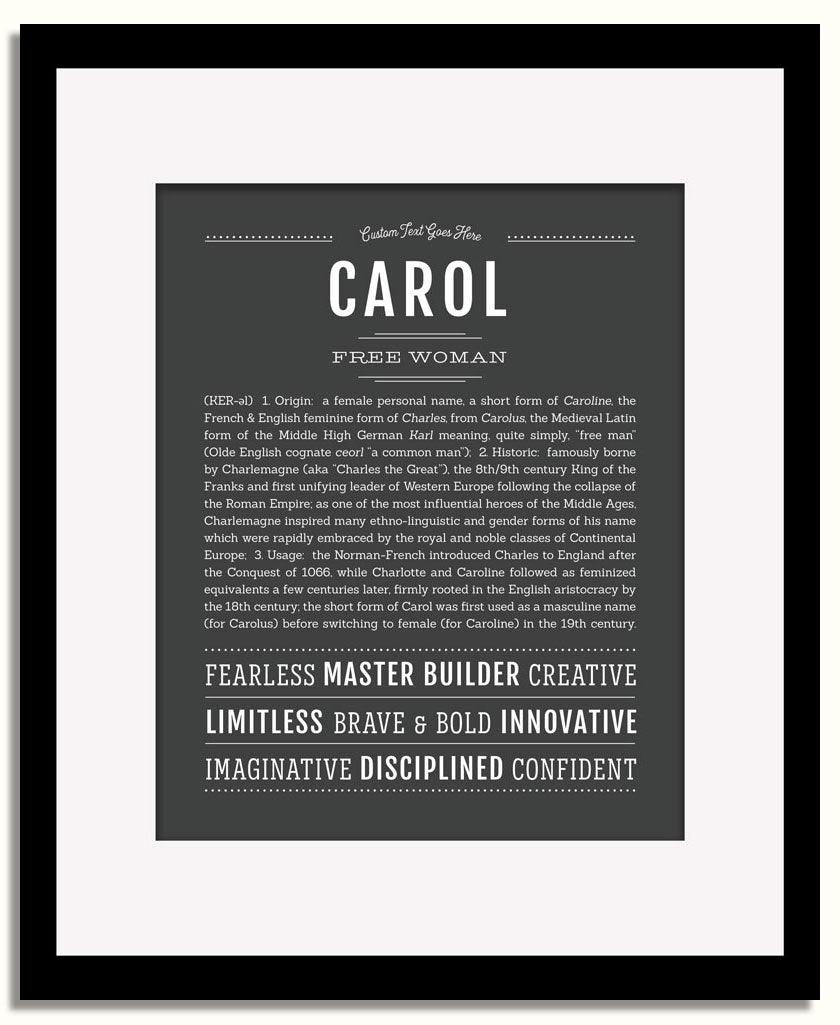 Frame Options | Charcoal Gray | Black Frame, Matted